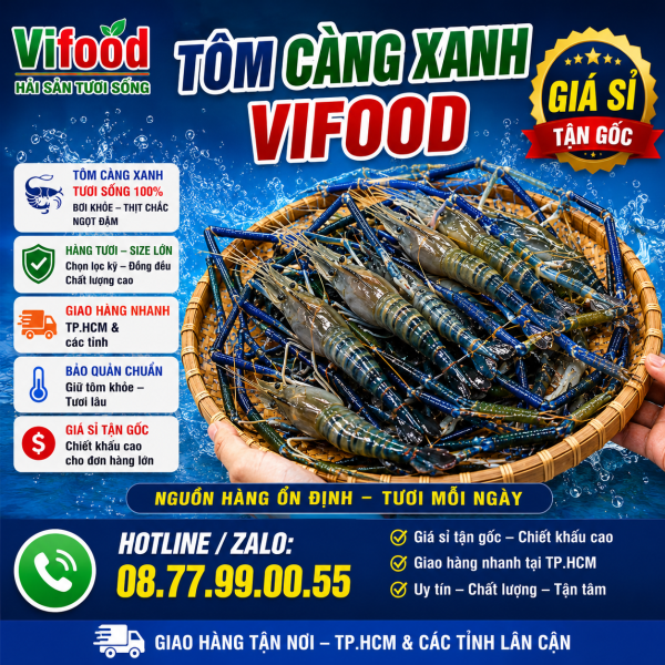 Tôm Càng Xanh 5–6 Con/Kg