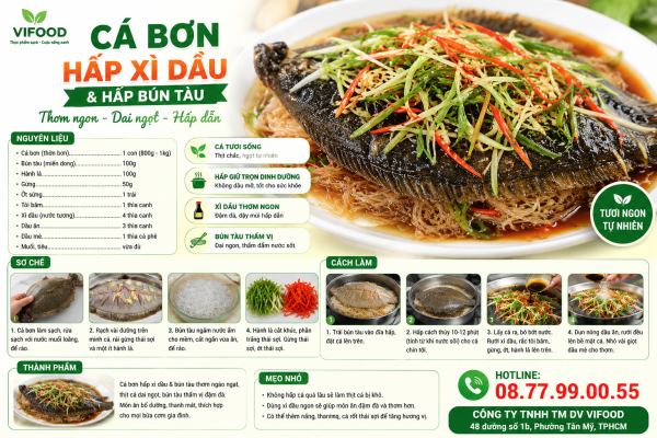 cách làm cá bơn hấp xì dầu và hấp bún tàu thơm ngon dai ngọt hấp dẫn