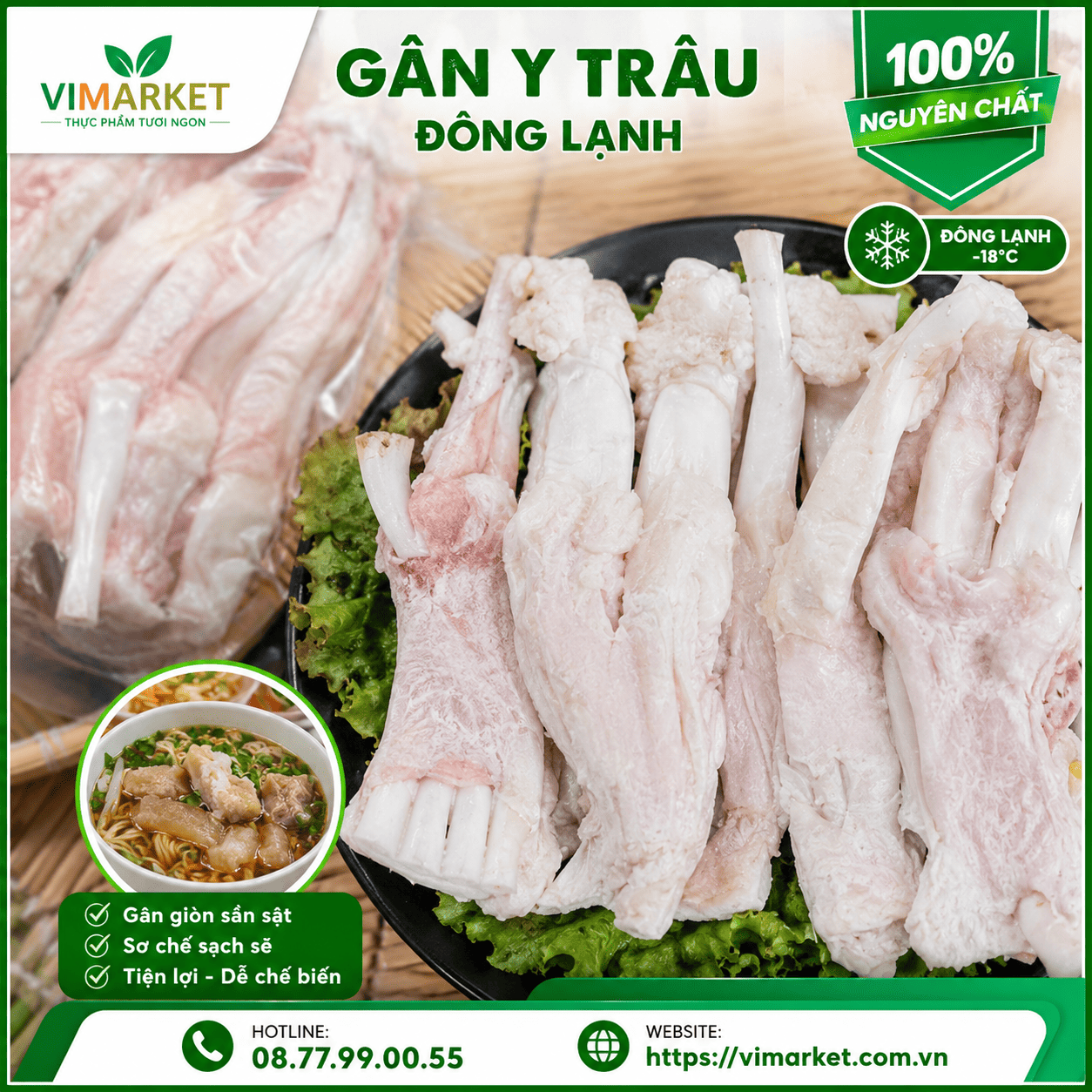 Gân Y Trâu Đông Lạnh Nhập Khẩu