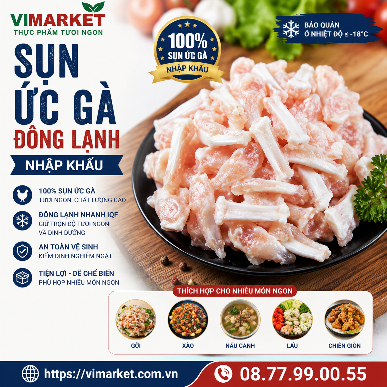 Sụn Ức Gà Đông Lạnh