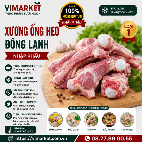 Xương Ống Heo Đông Lạnh Nhập Khẩu