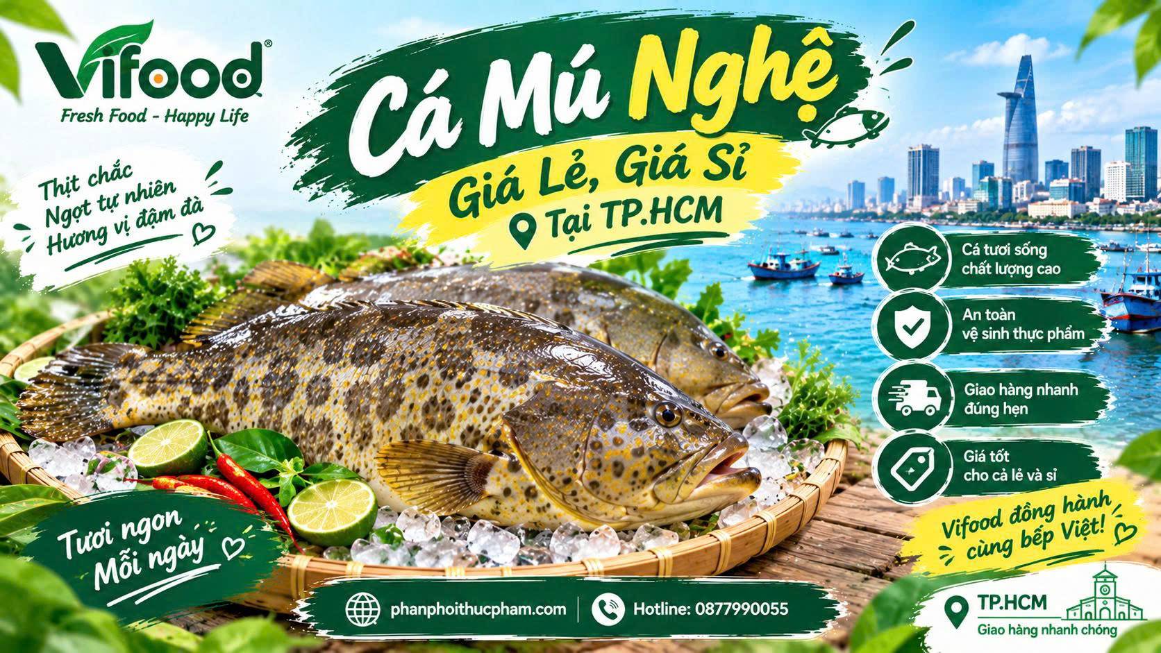 Cá Mú Nghệ Giá Lẻ, Giá Sỉ Tại TP.HCM