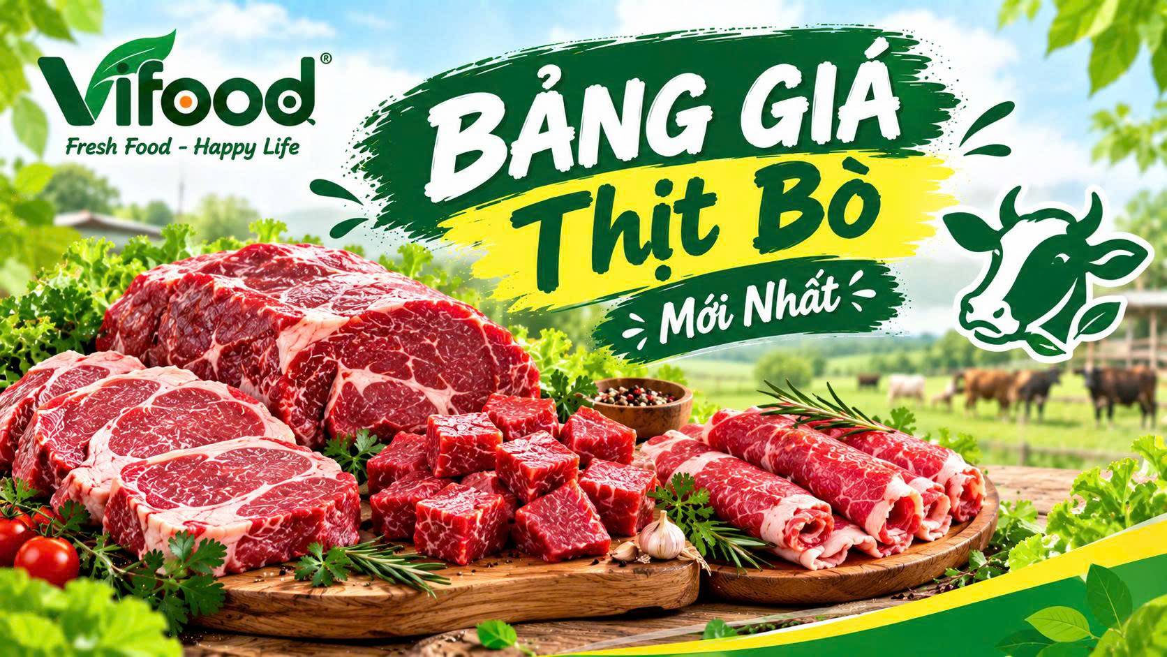 Bảng giá - thịt bò đông lạnh nhập khẩu