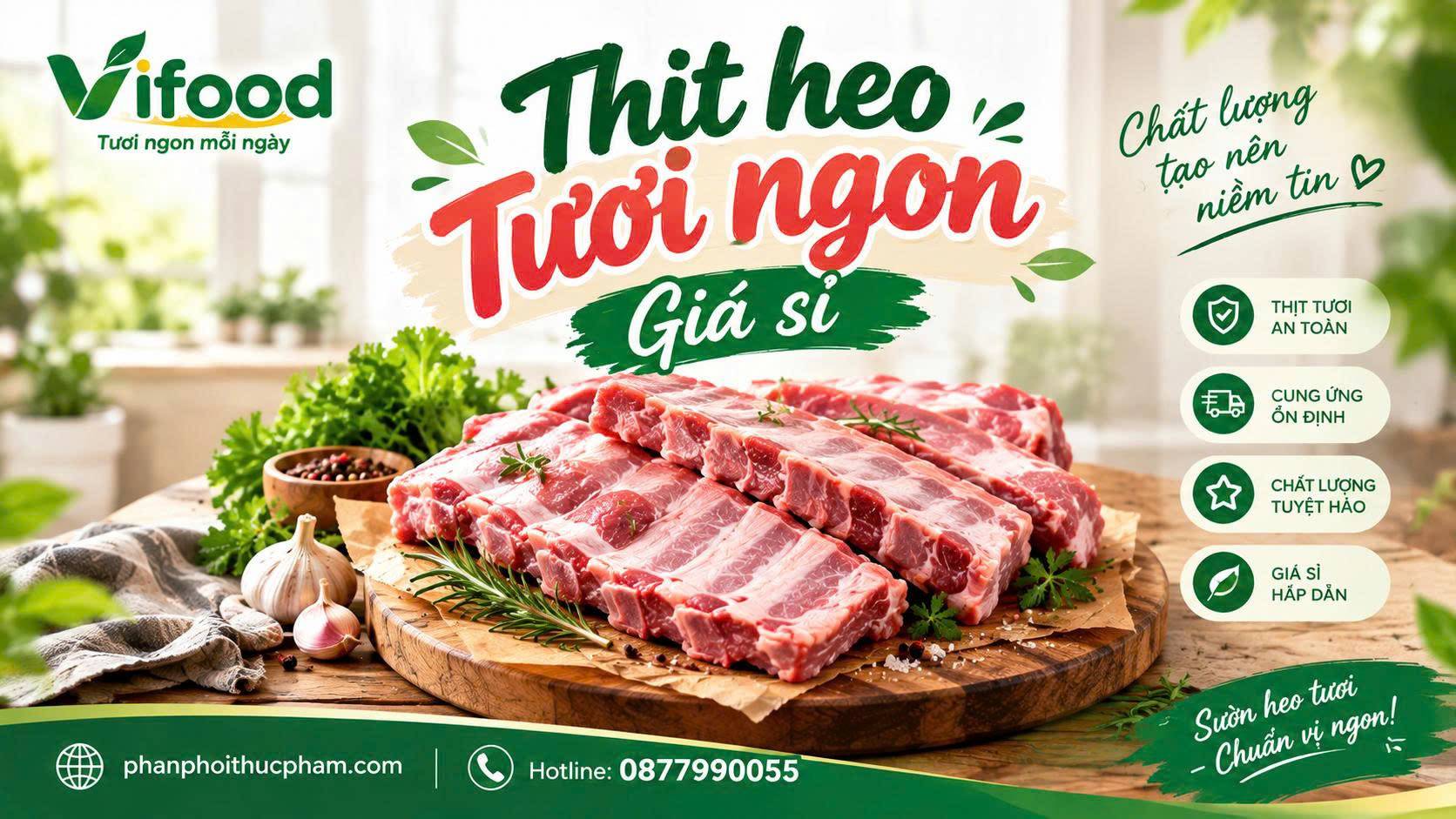 Địa điểm mua Thịt heo tươi ngon giá sỉ tại Quảng Bình