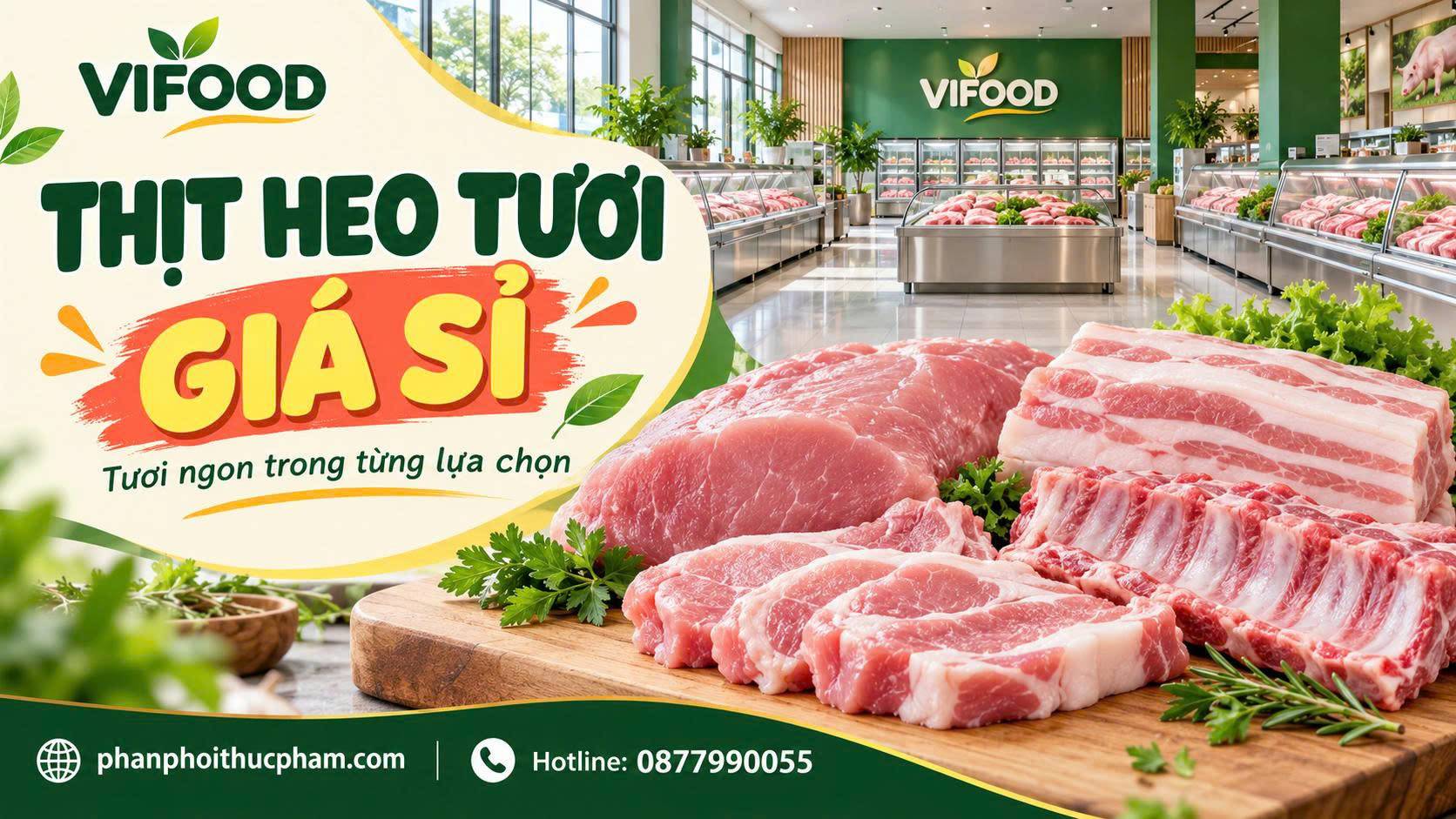 Thịt heo tươi ngon giá sỉ tại Quận 1