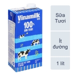 Sữa tươi tiệt trùng không đường Vinamilk 100% Sữa tươi hộp 1 lít