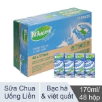 Thùng 48 hộp sữa chua uống bạc hà, việt quất YoMost 170ml