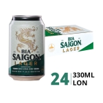 Thùng 24 lon bia Sài Gòn Lager 330ml