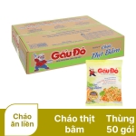 Thùng 50 gói cháo thịt bằm Gấu Đỏ 50g