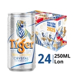 Thùng 24 lon bia Tiger Bạc 250ml