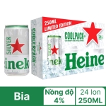 Thùng 24 lon bia Heineken Silver 250ml
