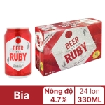 Thùng 24 lon Bia Red Ruby 330ml