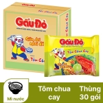 Thùng 30 gói mì Gấu Đỏ bò bít tết 63g