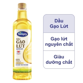 Dầu gạo lứt nguyên chất Simply chai 1 lít