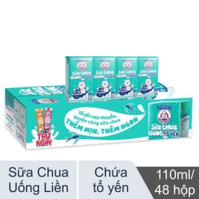 Thùng 48 hộp sữa chua uống tổ yến Nestlé Gấu 110ml