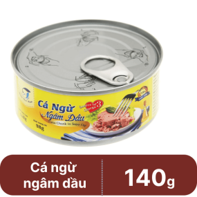 Cá ngừ ngâm dầu Tuna Việt Nam hộp 140g