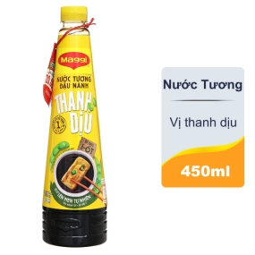 Nước tương đậu nành Maggi thanh dịu chai 450ml