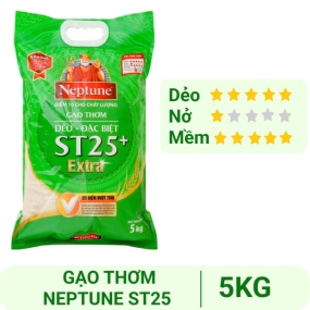 Gạo thơm Neptune ST25+ Extra túi 5kg
