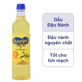 Dầu đậu nành Happi Soya chai 1 lít