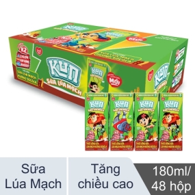 Thùng 48 hộp sữa lúa mạch hương socola Lof Kun 180ml