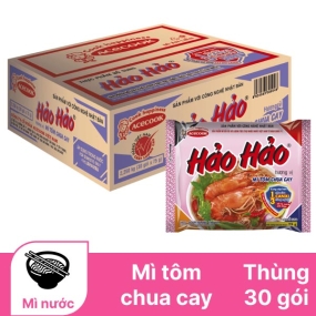 Thùng 30 gói mì Hảo Hảo tôm chua cay 75g