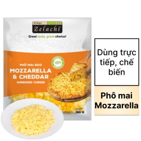 Phô mai Mozzarella & Cheddar Bottega Zelachi gói 150g