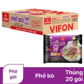 Thùng 20 gói phở bò Vifon gói 90g (có gói thịt thật)