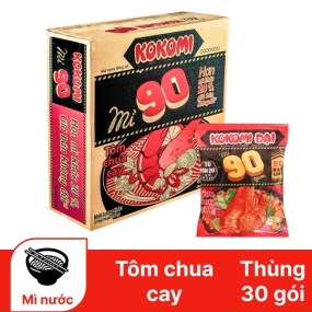 Thùng 30 gói mì Kokomi 90 tôm chua cay 90g