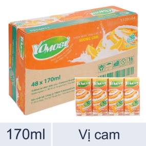 Thùng 48 hộp sữa chua uống hương cam YoMost 170ml