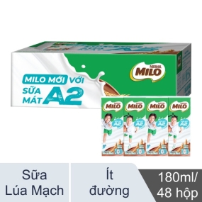 Thùng 48 hộp sữa lúa mạch Milo 180ml