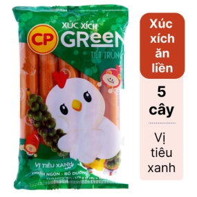 Xúc xích tiệt trùng vị tiêu xanh Green C.P gói 175g (5 cây x 35g)